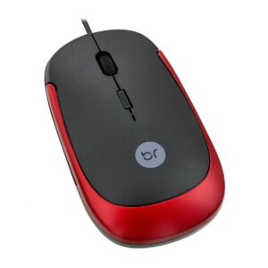 Mouse Bright USB Óptico 0180 Vermelho Preto
