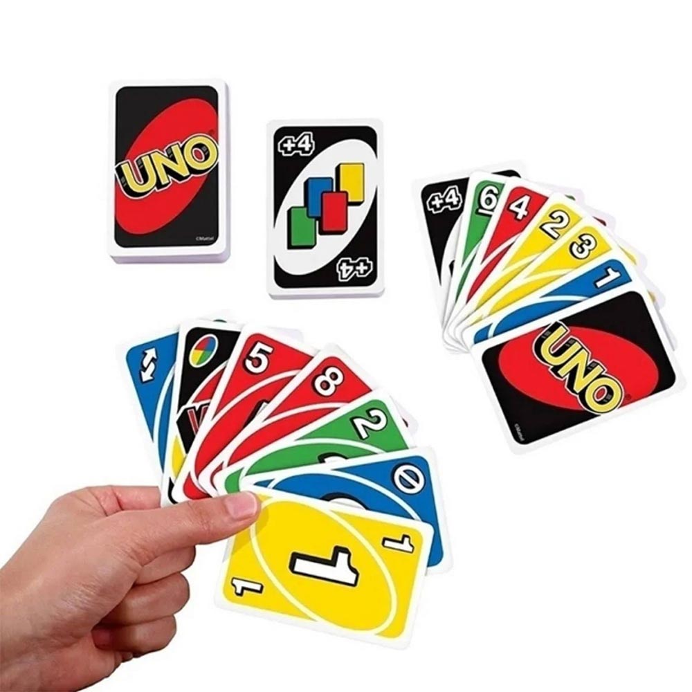 Jogos De Carta Uno + Baralho Duplo De Plástico Kit 2 Peças