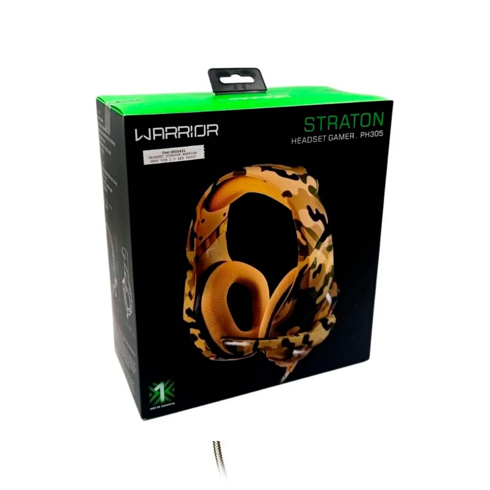 Headset Gamer Warrior Straton, LeD Branco, Cabo Usb Drivers 50mm -  Videogames - Castanheira, Porto Velho 1256642589