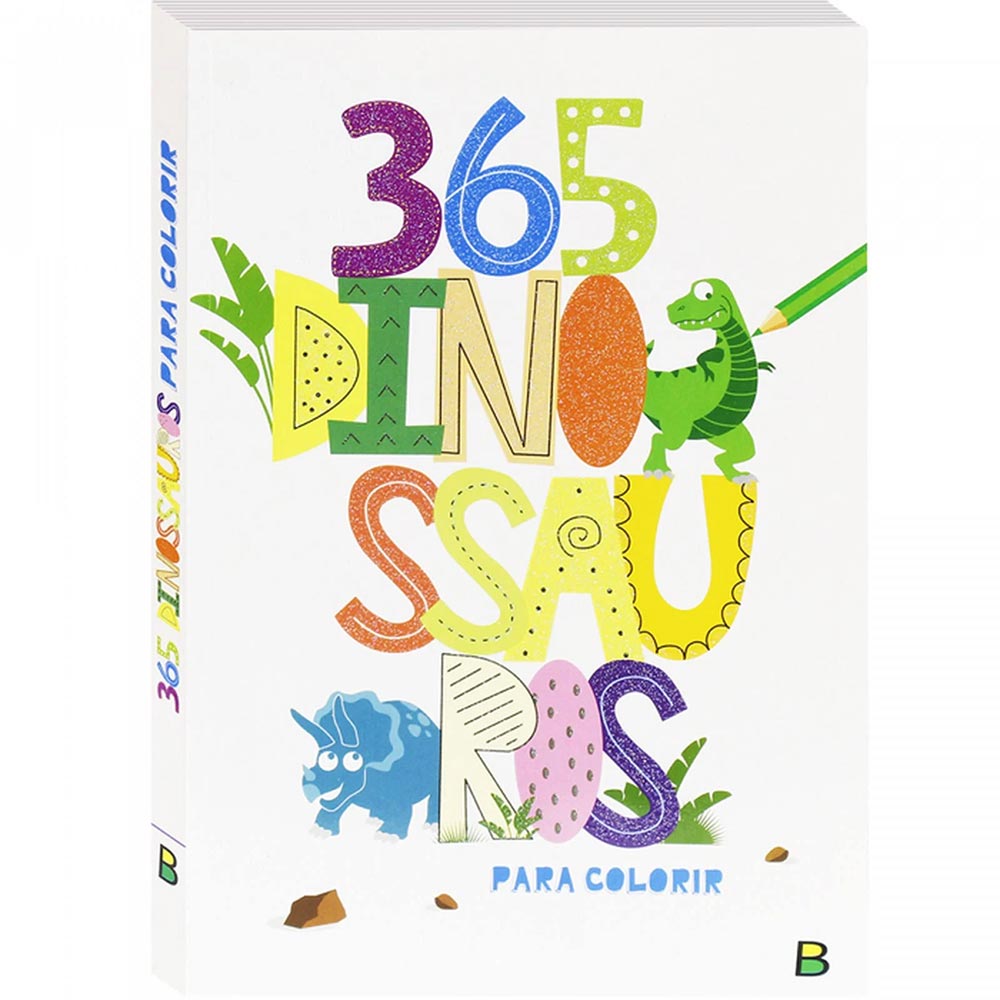 Livro - Dinossauros Livro 365 Atividades e Desenhos para Colorir