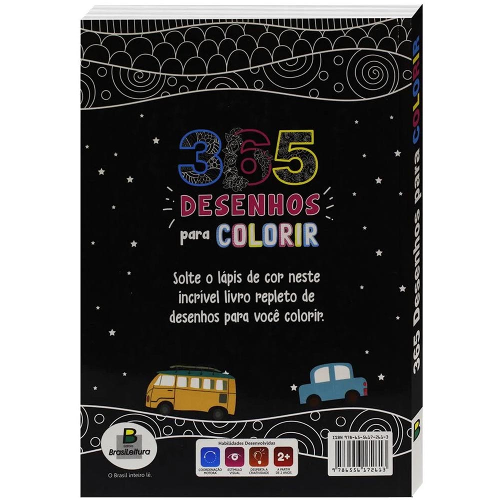 Livro Infantil 2 a 6 Anos 365 Dinossauros para Colorir Todolivro