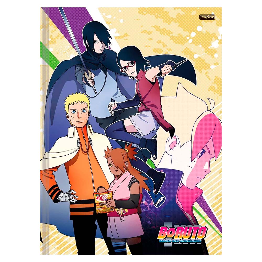 Caderno Desenho Univ Capa Dura Boruto/naruto 60f