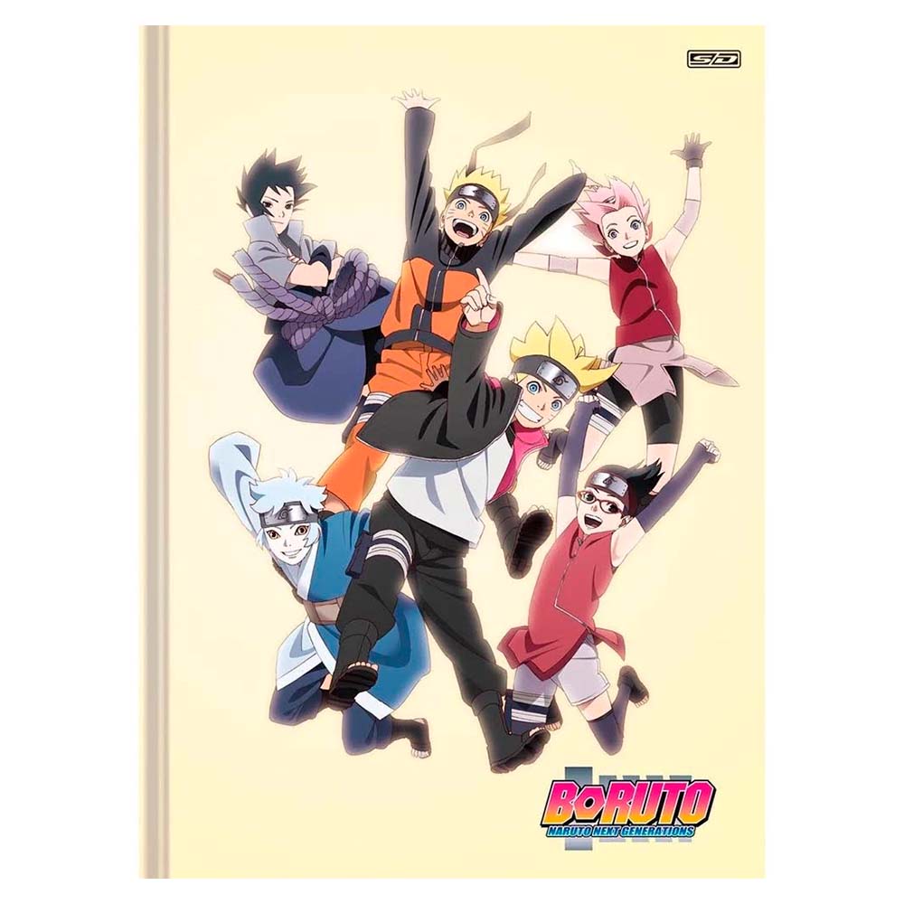 4 Cadernos Brochurão 96 Fls + Desenho + Cad Pequeno Naruto