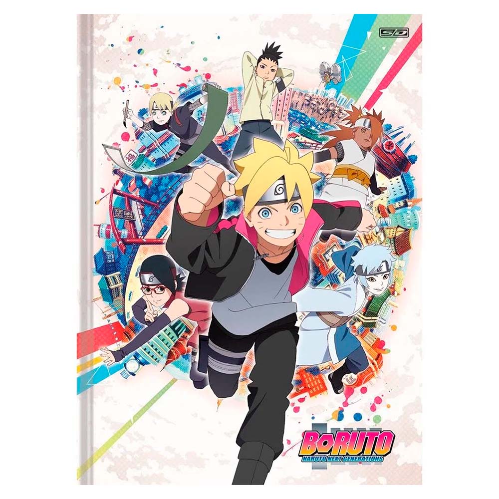 Caderno Universitario Boruto Naruto 10 Materias Capa Dura