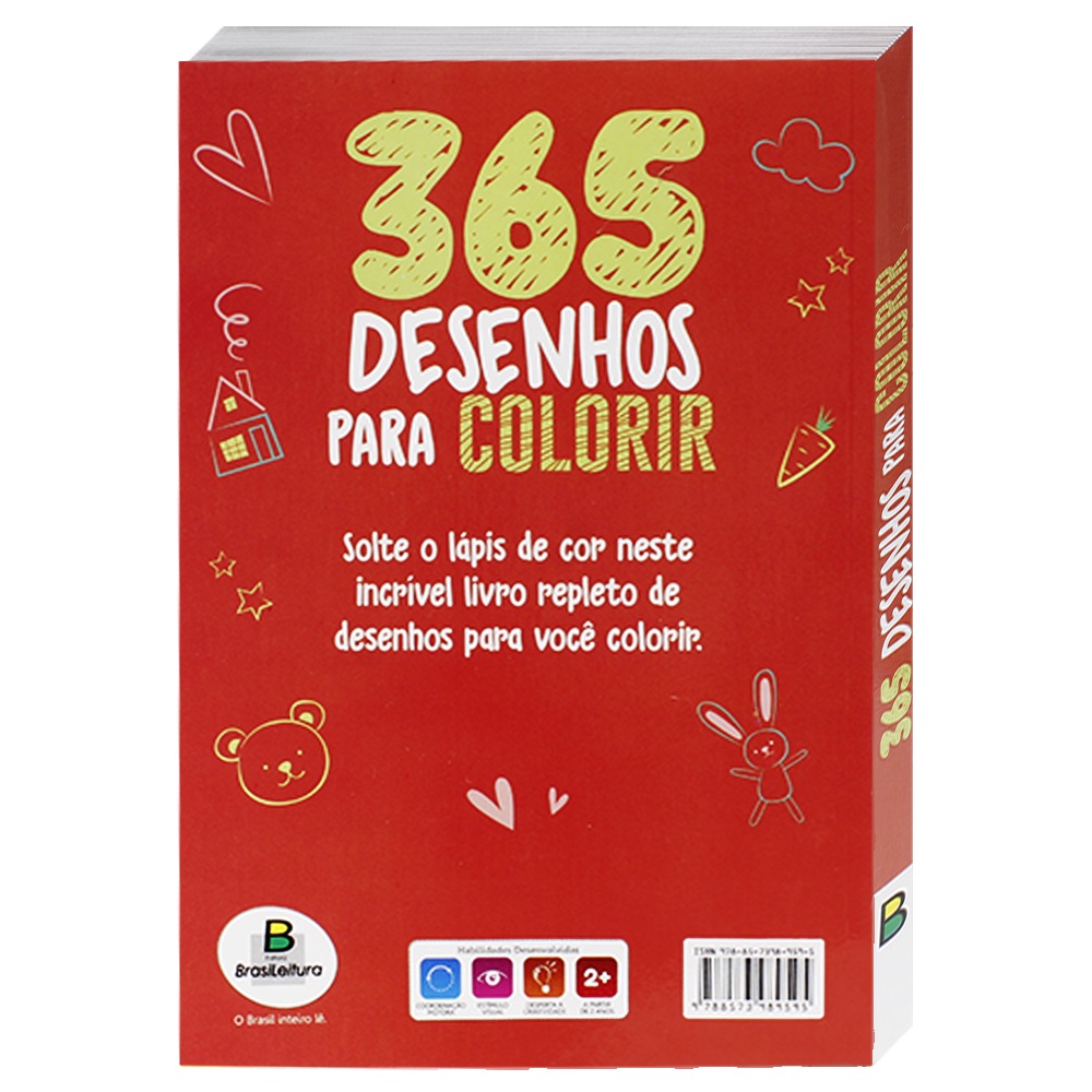 Livro 365 Desenhos Para Pintar Meninas e Meninos - Colorir