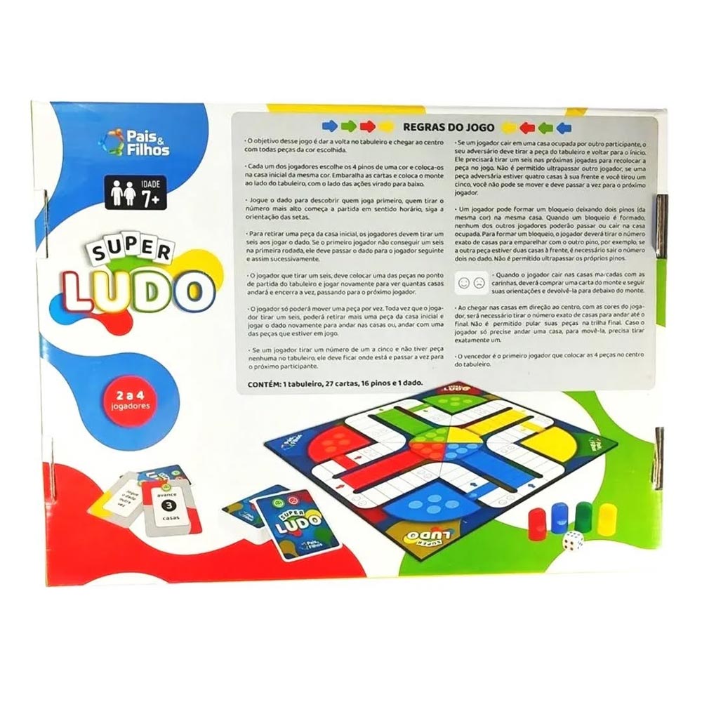 Jogo de Tabuleiro Ludo Coluna - SUPERIA PAPELARIA