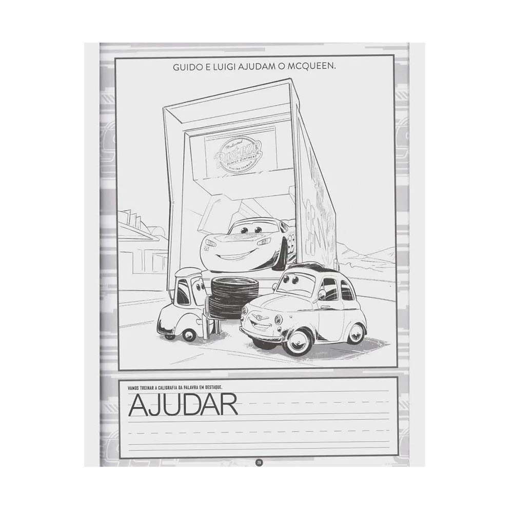 Kit 10 desenhos para colorir em Folha A4 - Tema Carros