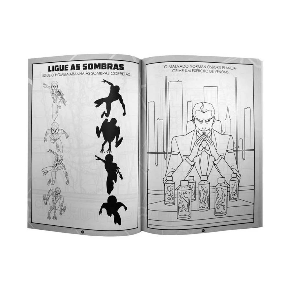 100 Páginas Para Colorir Marvel - Homem Aranha - 20x27cm - Livro de Colorir  - Magazine Luiza