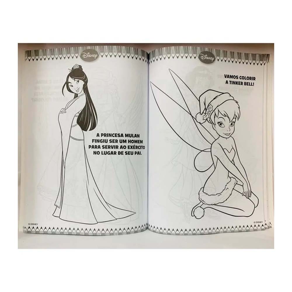 Kit 6 Revistas De Colorir Pintar Atividades Princesas Disney Mulan,  Cinderella, Rapunzel