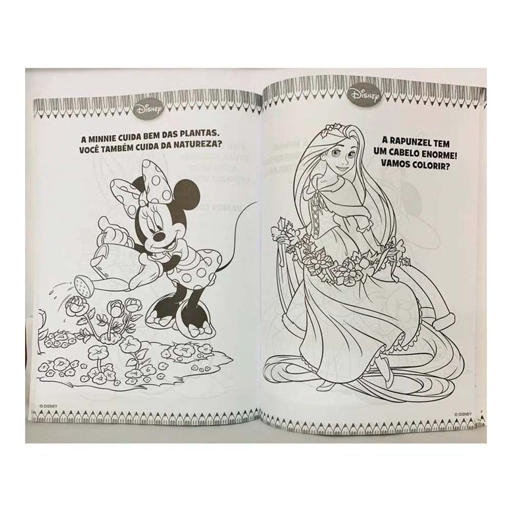 Kit 6 Revistas De Colorir Pintar Atividades Princesas Disney Mulan,  Cinderella, Rapunzel