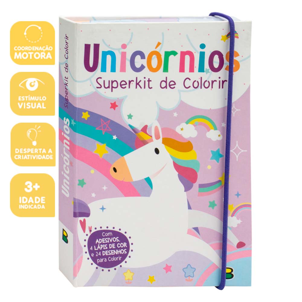 Kit 200 Desenhos Para Colorir E Pintar Unicórnio - Folha A4