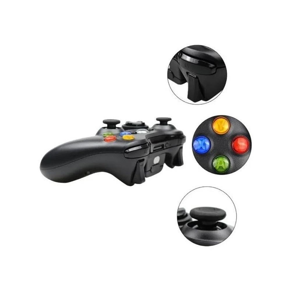 Controle Xbox Video Game Sem Fio Wireless Slim Joystick 360 - Padihey