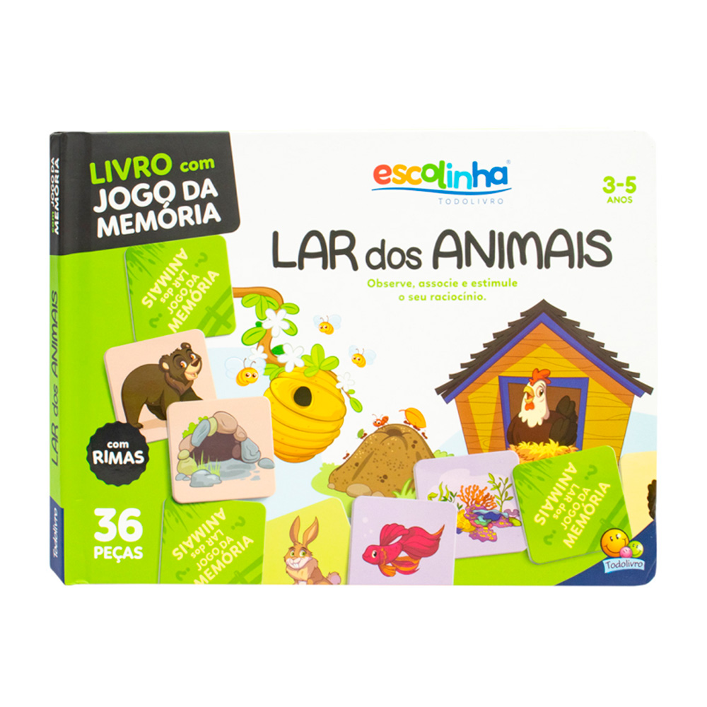 JOGO DA MEMÓRIA DOS ANIMAIS - ESCOLINHA TODOLIVRO