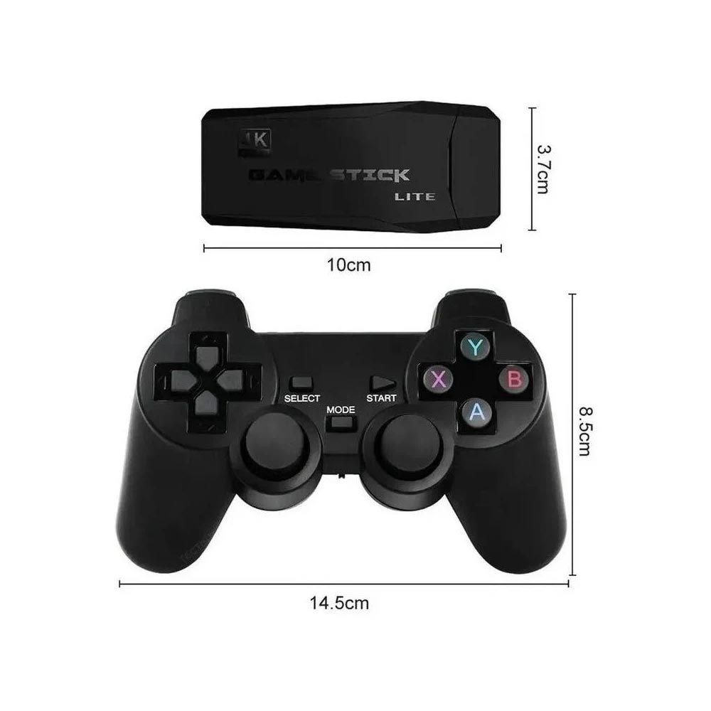 Vídeo Game Stick Box 4k Lite 2 Controles Sem Fio 10 Mil Jogos